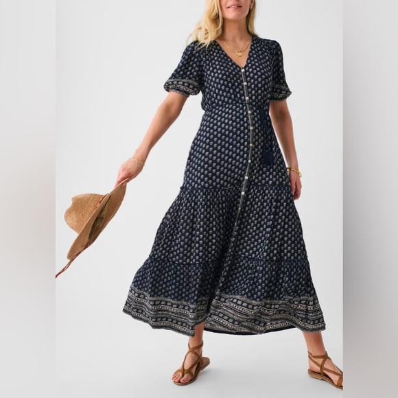 Faherty Orinda Maxi Dress, Medium - Picture 1 of 5